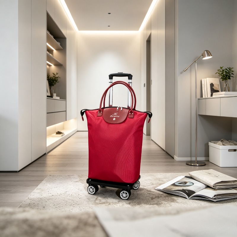 Pull Cart Fold - Kompakt Katlanabilir Market Arabası, Çıkarılabilir Çift